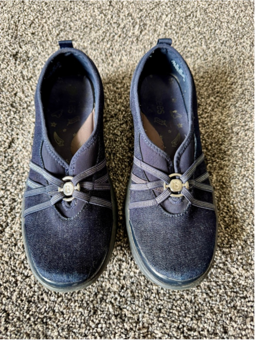Women's BZees, Niche Slip-On Shoes in Navy Size 8.5